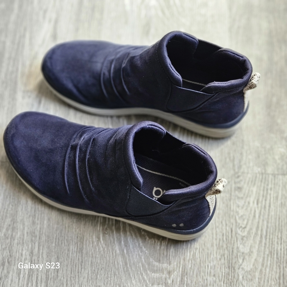 Ryka Womens Niah Faux Suede Pull On Ankle Boots In  Blue